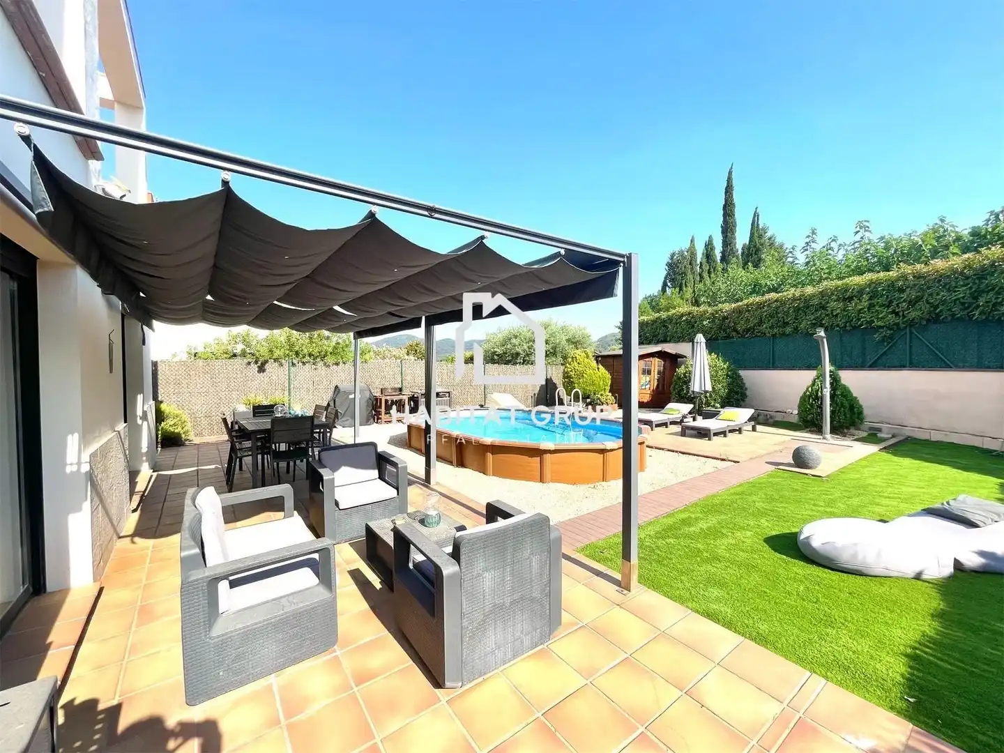 Jardín de Casa o chalet en venta en Medinyà con Aire acondicionado, Calefacción y Jardín privado