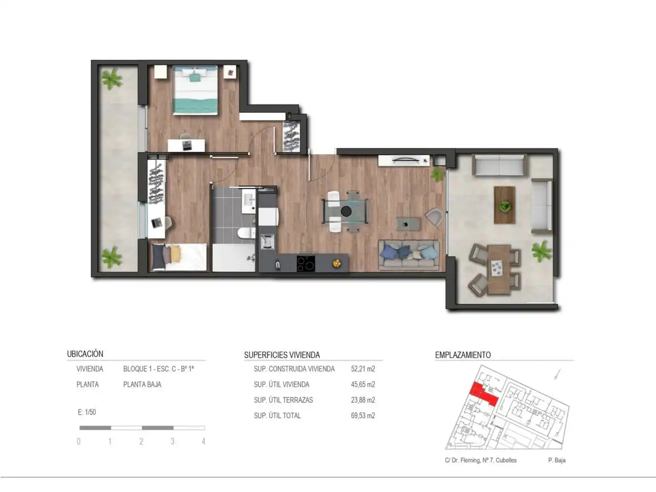 Apartamento en venta en Cubelles con Aire acondicionado, Calefacción y Jardín privado