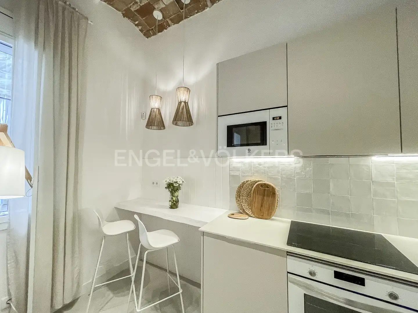 Cocina de Piso de alquiler en Barcelona con Aire acondicionado, Calefacción y Amueblado