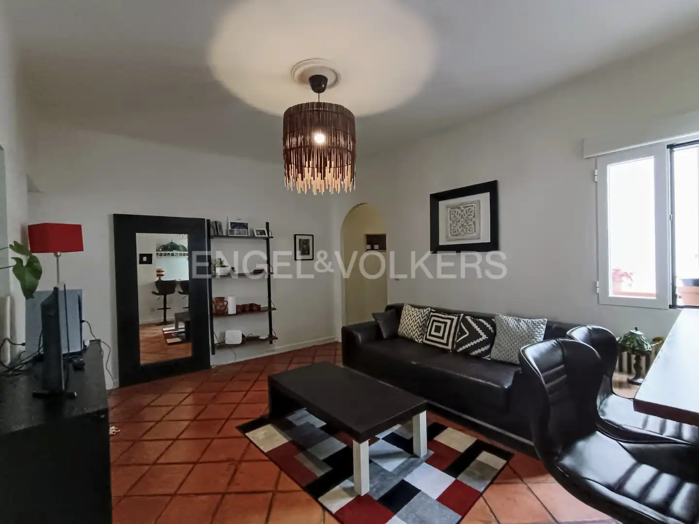 Living room of Flat for rent in Madrid  with Air Conditioner, Heating and Furnished