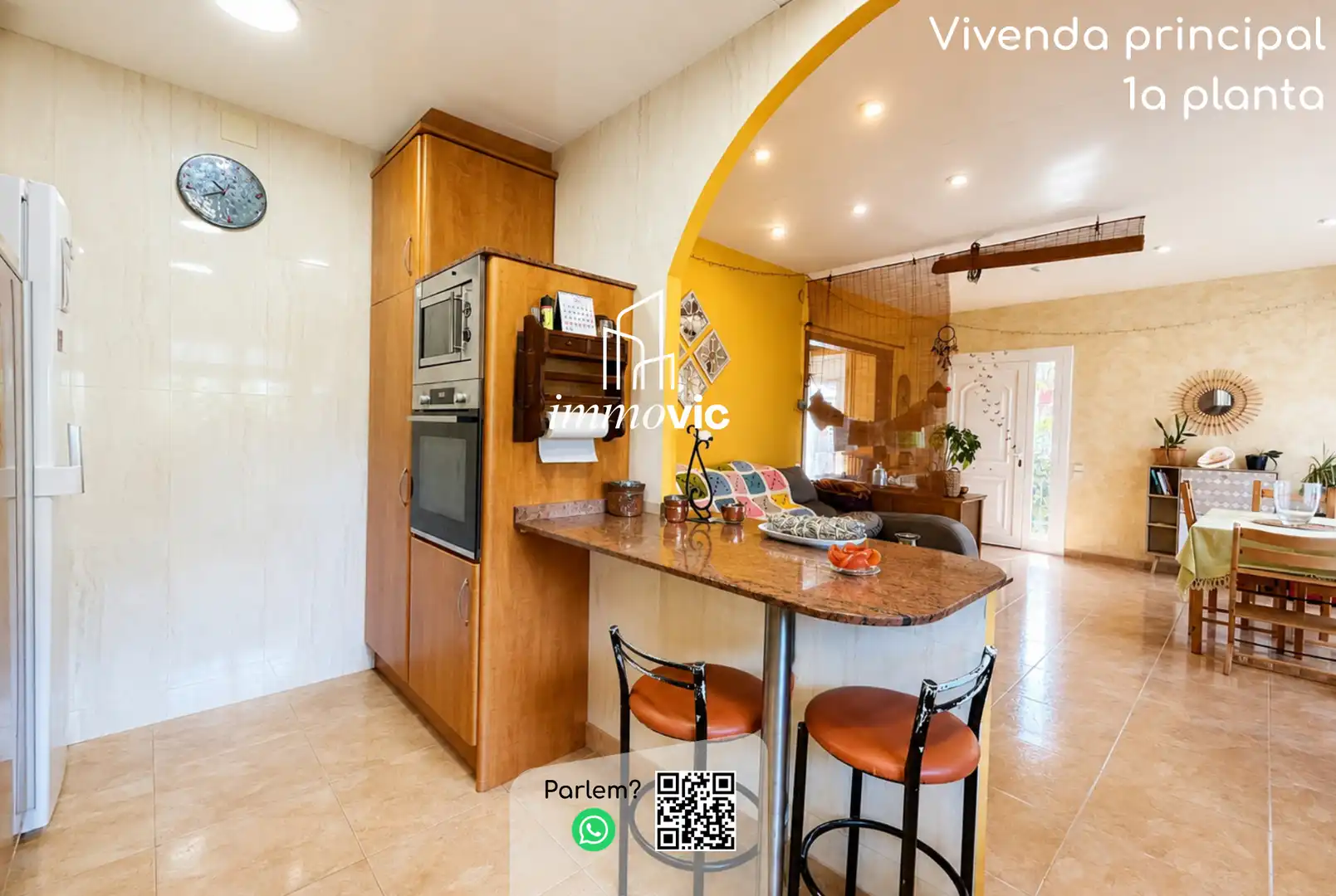 Cocina de Casa o chalet en venta en Centelles con Calefacción, Jardín privado y Parquet