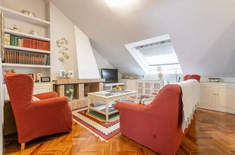 Sala d'estar de Casa adosada en venda en A Coruña Capital  amb Terrassa