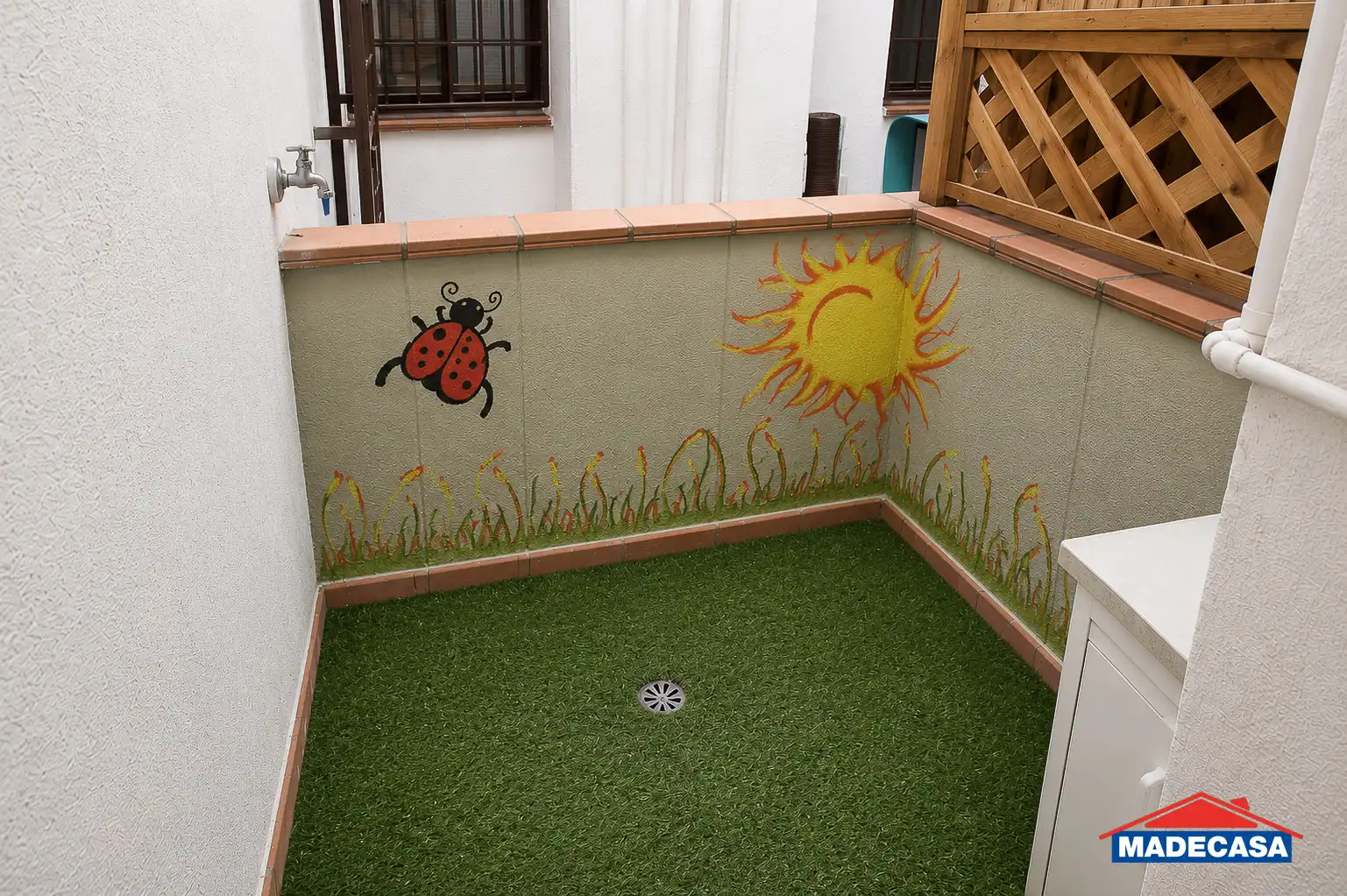 Terrasse von Maisonette zur Miete in Brunete mit Klimaanlage, Heizung und Privatgarten