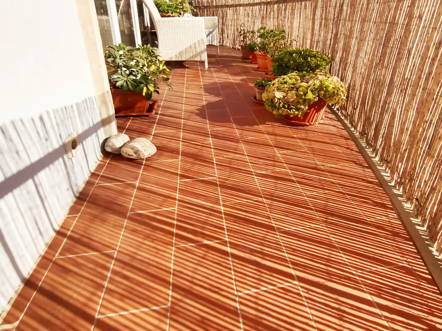 Terrasse von Wohnung zum Verkauf in  Palma de Mallorca mit Klimaanlage, Parkett und Abstellraum