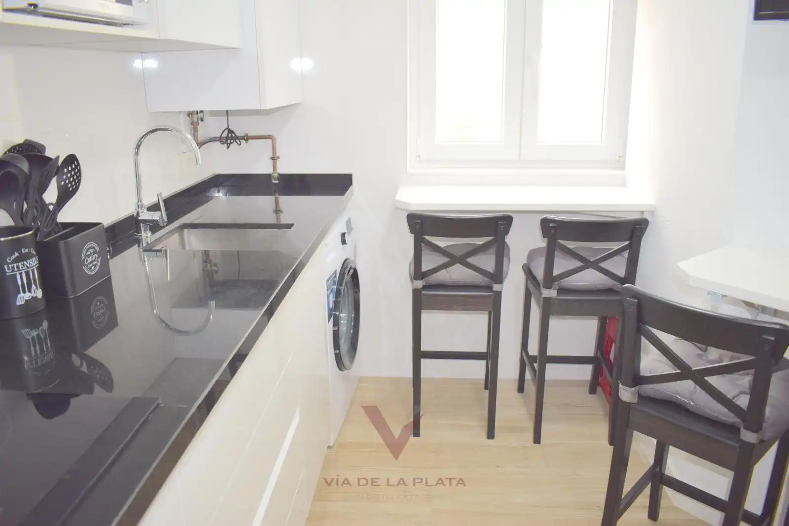 Kitchen of Flat for rent in Salamanca  with Heating, Parquet flooring and Furnished