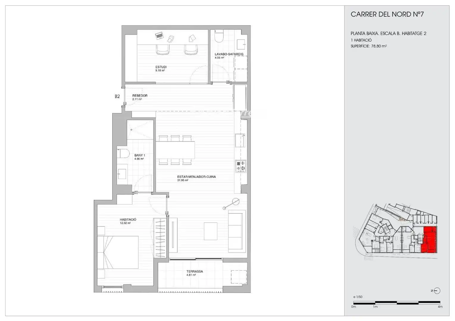 Wohnung zum Verkauf in del Nord, Centre