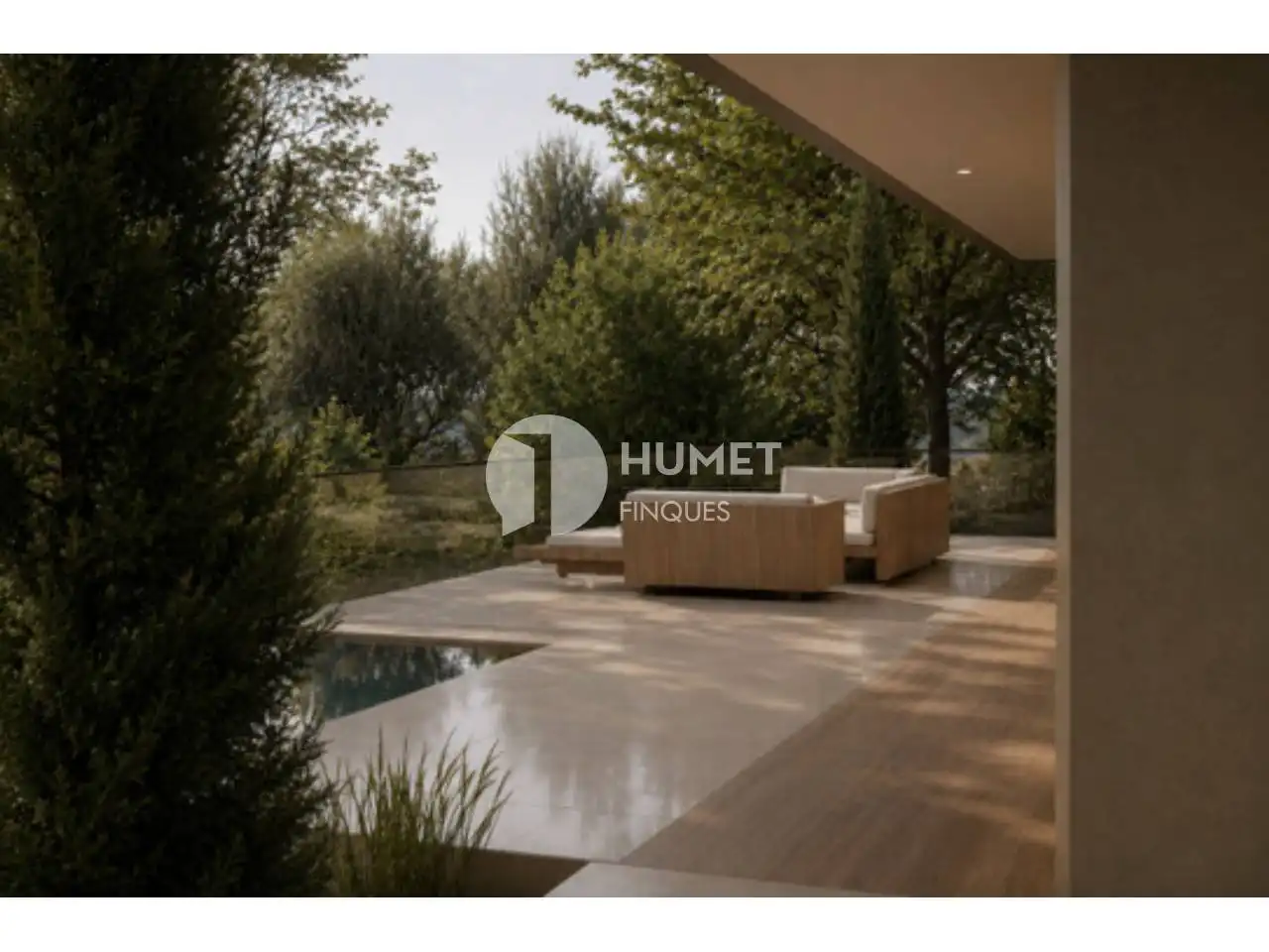Terrassa de Casa o xalet en venda en Sant Cugat del Vallès amb Aire condicionat, Calefacció i Jardí privat