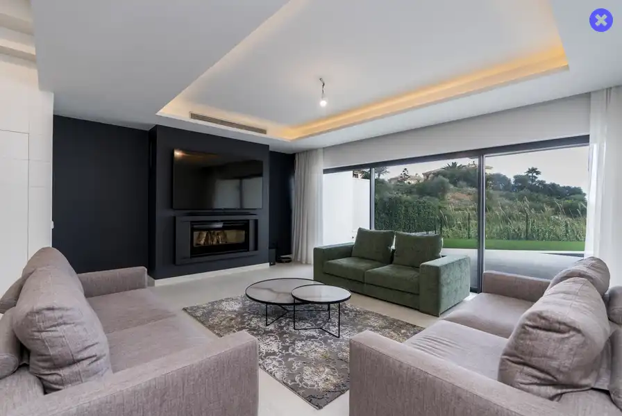 Living room of Houses for rent in Marbella  with Air Conditioner, Private garden and Terrace