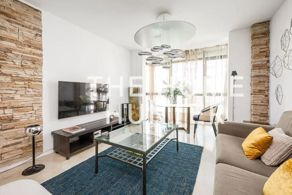 Sala de estar de Piso de alquiler en Madrid con Aire acondicionado, Calefacción y Jardín privado