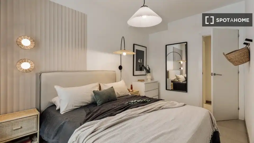 Habitación de Piso de alquiler en Barcelona con Aire acondicionado, Calefacción y Amueblado