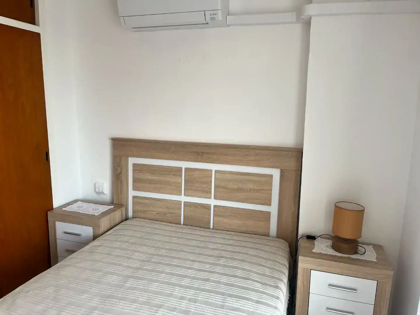 Schlafzimmer von Wohnung zur Miete in L'Ampolla mit Klimaanlage, Abstellraum und Möbliert