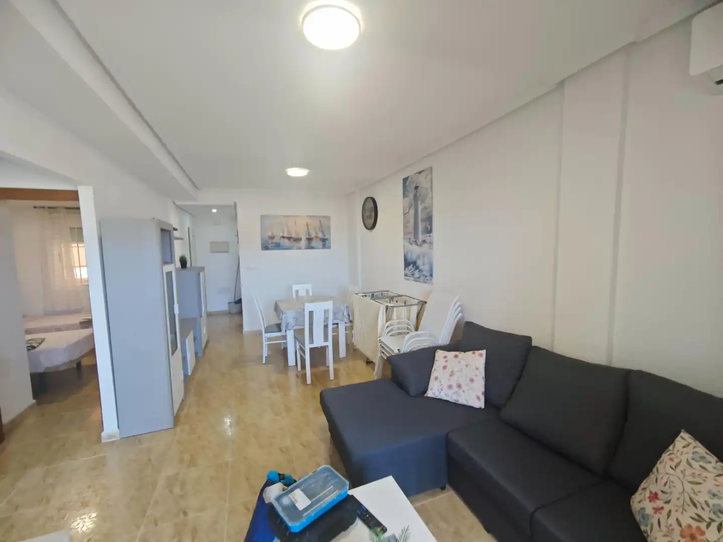 Sala d'estar de Pis de lloguer en Cuevas del Almanzora amb Piscina comunitària