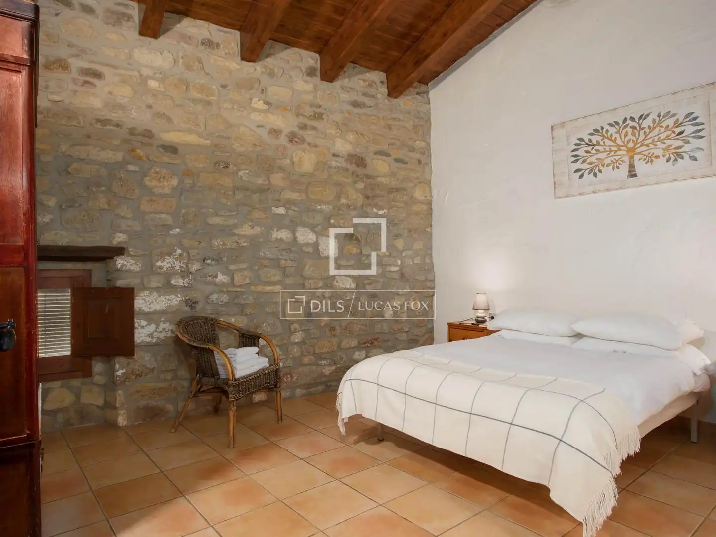 Habitación de Finca rústica en venta en Santa Pau con Jardín privado, Terraza y Trastero