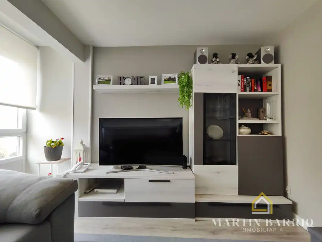 Sala de estar de Piso en venta en Muskiz con Calefacción, Jardín privado y Amueblado