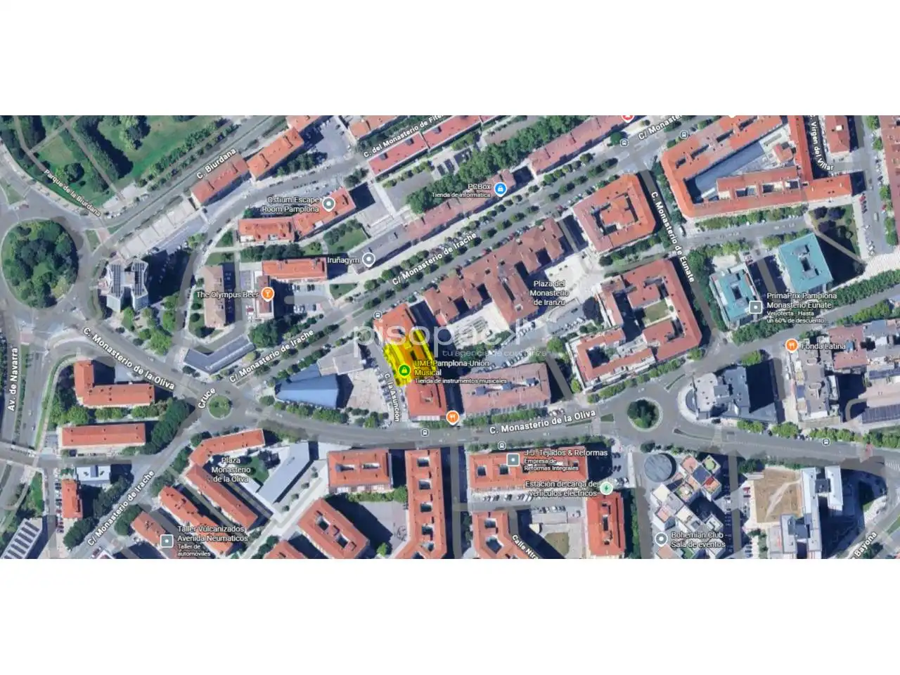 Vista exterior de Piso en venta en  Pamplona / Iruña con Calefacción y Alarma