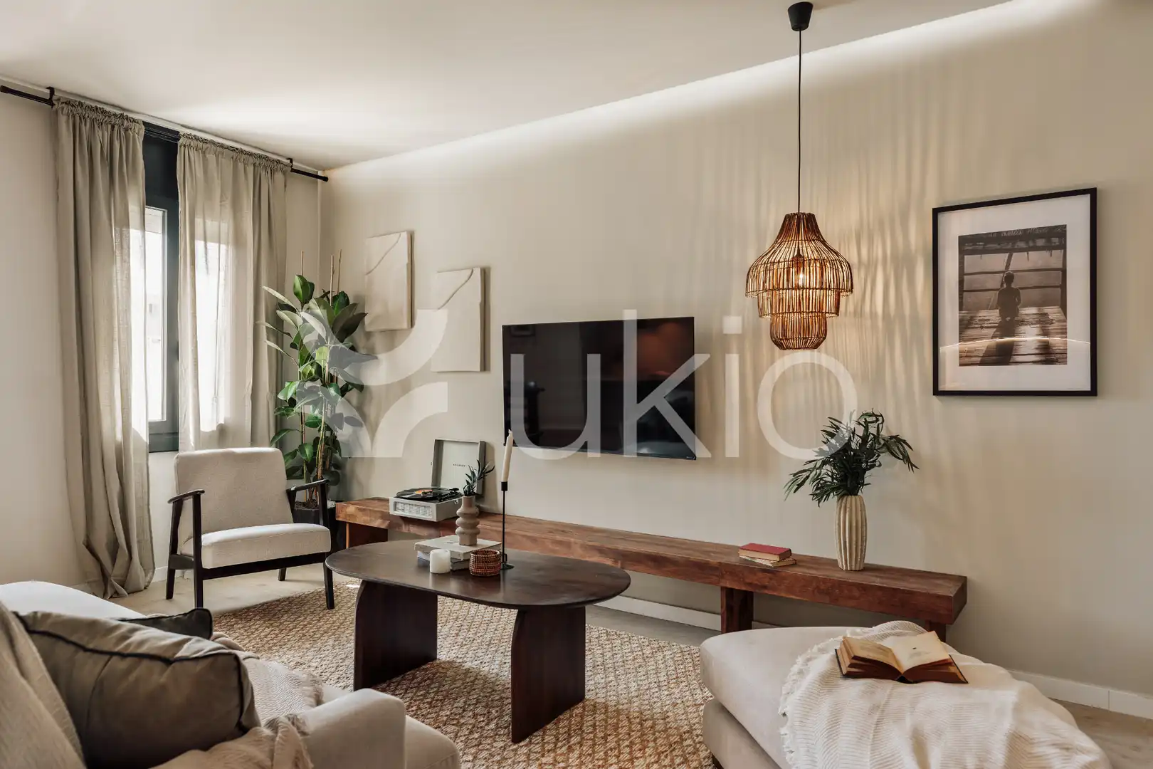 Living room of Apartments for rent in Barcelona  with Air Conditioner, Heating and Terrace