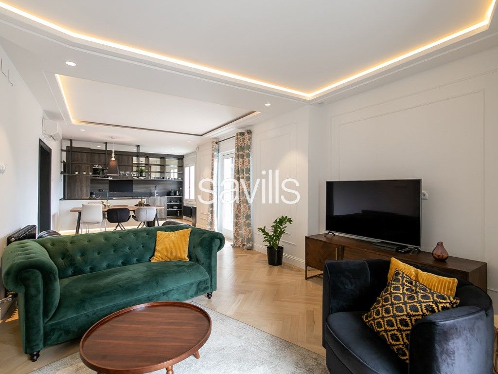 Sala d'estar de Apartament en venda en  Barcelona Capital amb Aire condicionat, Calefacció i Terrassa