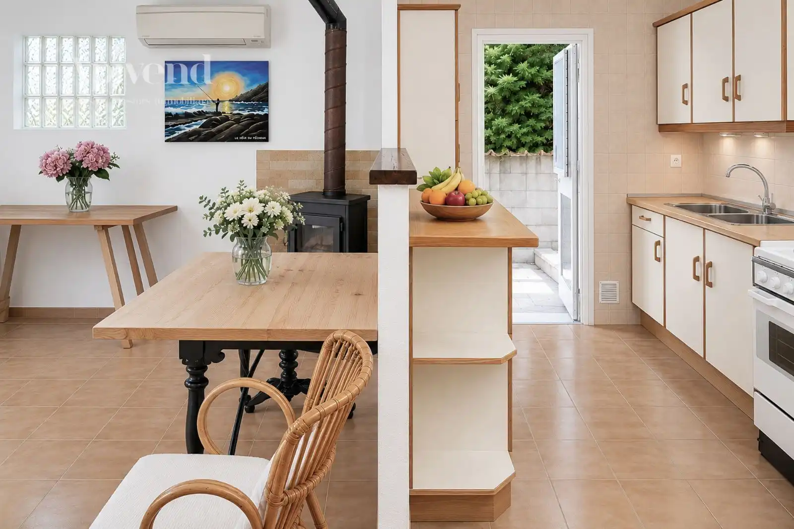 Kitchen of Houses for sale in Roses  with Air Conditioner, Heating and Private garden