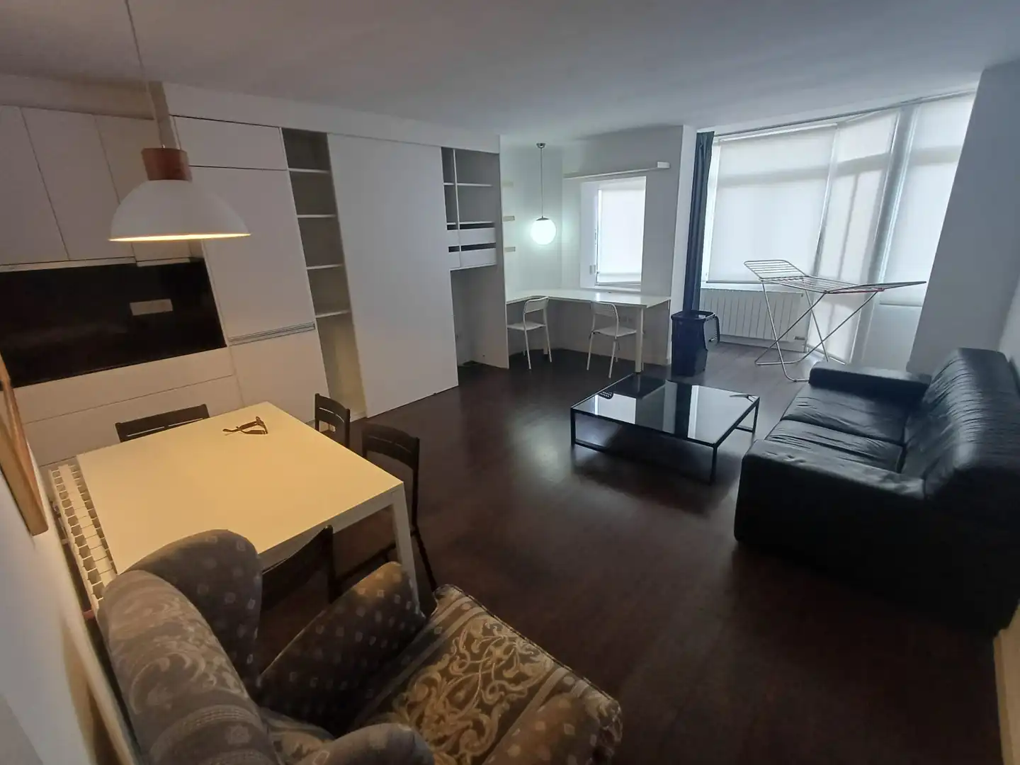 Living room of Flat for rent in Barcelona  with Heating, Parquet flooring and Furnished