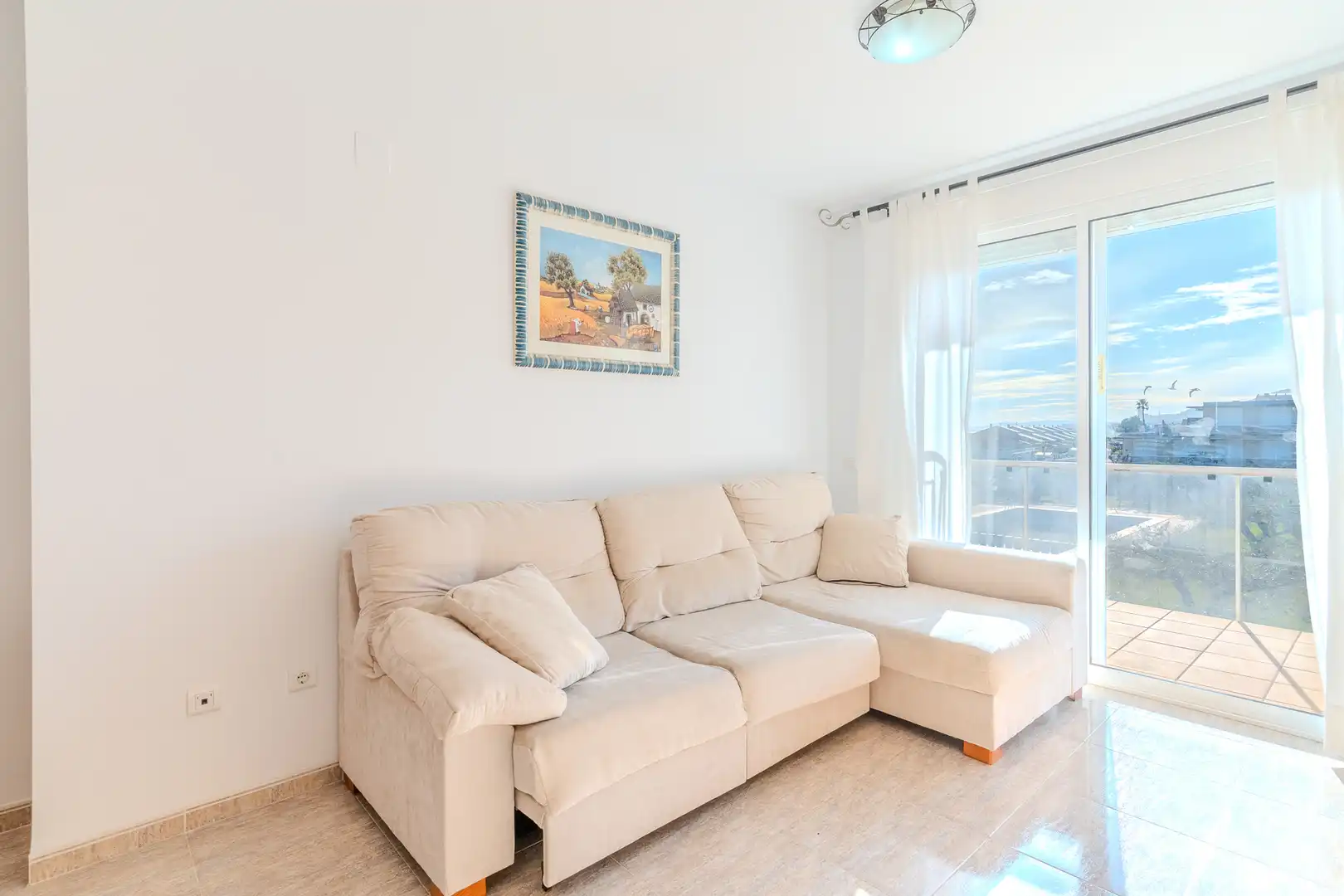 Sala de estar de Piso en venta en Alcanar con Aire acondicionado, Calefacción y Terraza