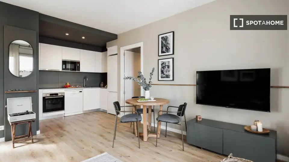 Living room of Flat for rent in Barcelona  with Air Conditioner, Heating and Furnished