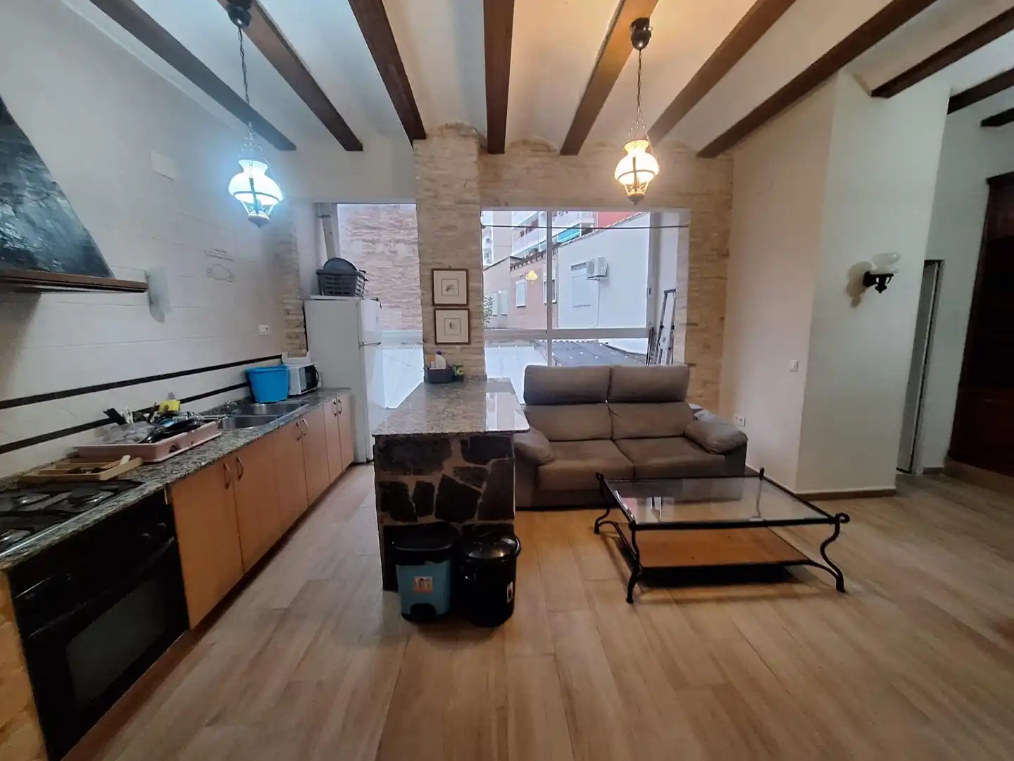 Living room of Flat for rent in Valencia  with Air Conditioner, Heating and Parquet flooring