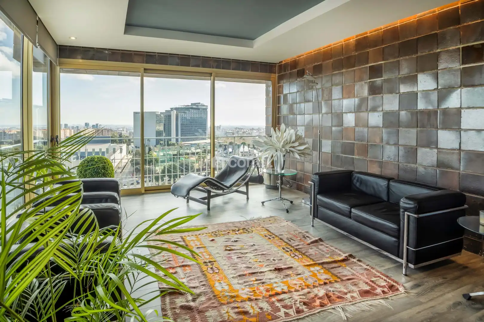 Wohnzimmer von Wohnung zum Verkauf in Barcelona mit Klimaanlage, Heizung und Terrasse