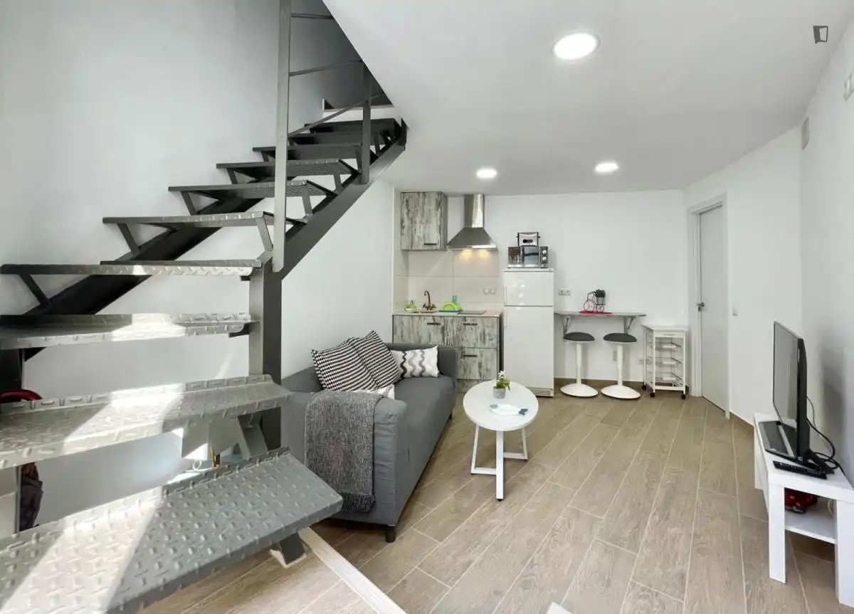 Sala d'estar de Apartament de lloguer en Barcelona amb Calefacció, Moblat i Forn