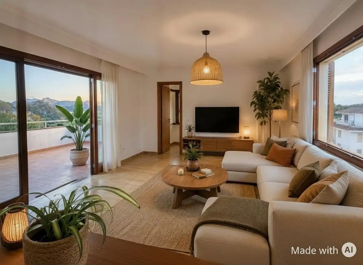 Sala d'estar de Àtic en venda en Alcúdia amb Jardí privat i Terrassa