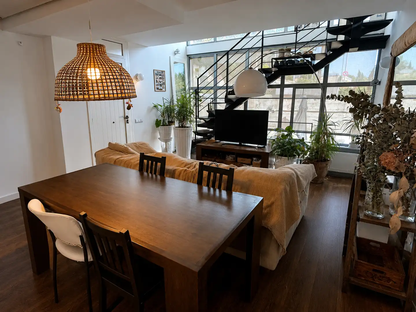 Wohnzimmer von Maisonette zum Verkauf in El Papiol mit Klimaanlage, Heizung und Parkett