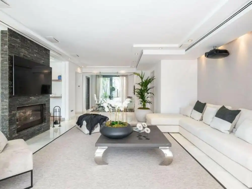 Living room of Houses for rent in Marbella  with Air Conditioner, Private garden and Terrace