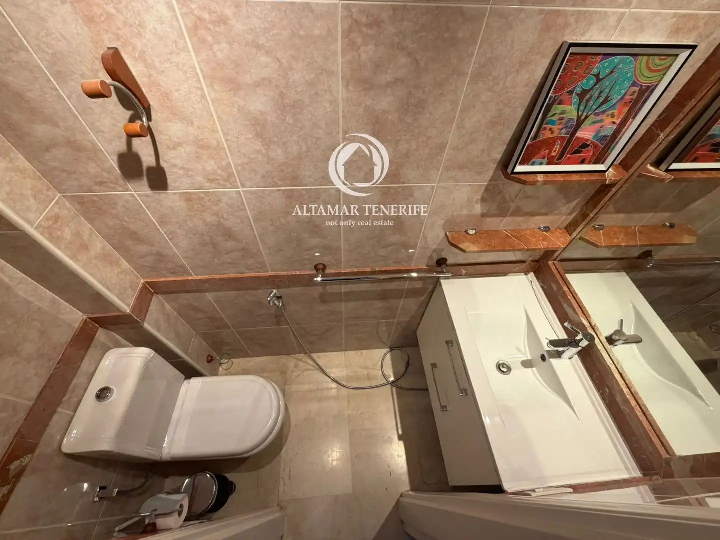 Badezimmer von Einfamilien-Reihenhaus zur Miete in Adeje mit Klimaanlage, Terrasse und Abstellraum