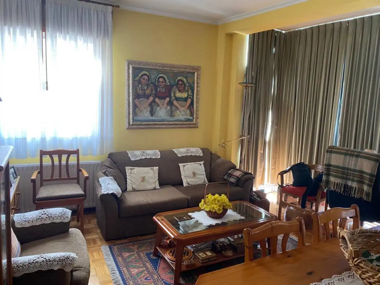 Sala de estar de Piso en venta en Ourense Capital  con Calefacción, Parquet y Trastero
