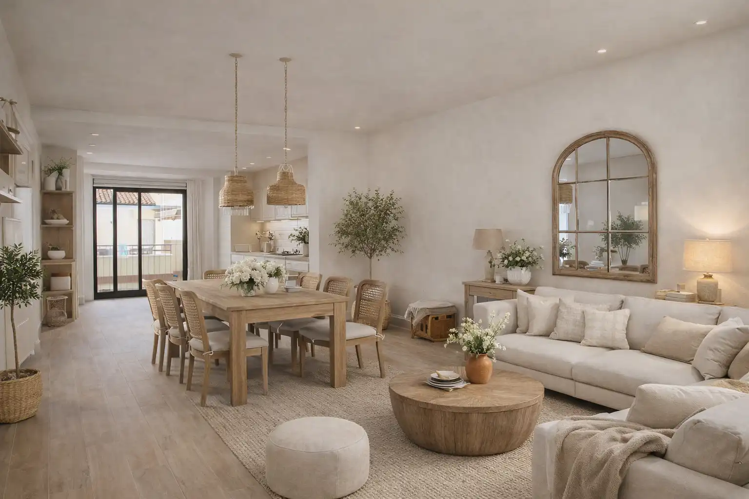 Wohnzimmer von Dachboden zum Verkauf in Terrassa mit Heizung, Terrasse und Ofen