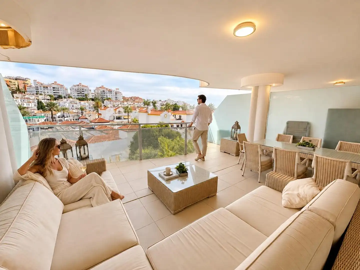 Terraza de Apartamento en venta en Torrequebrada