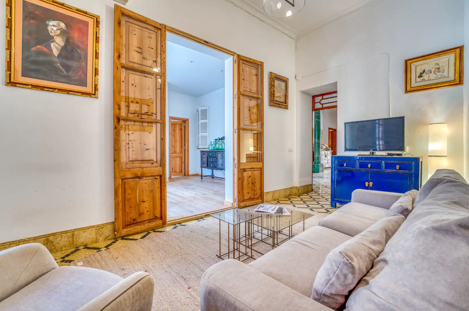 Sala d'estar de Casa o xalet en venda en Petra amb Aire condicionat, Terrassa i Traster