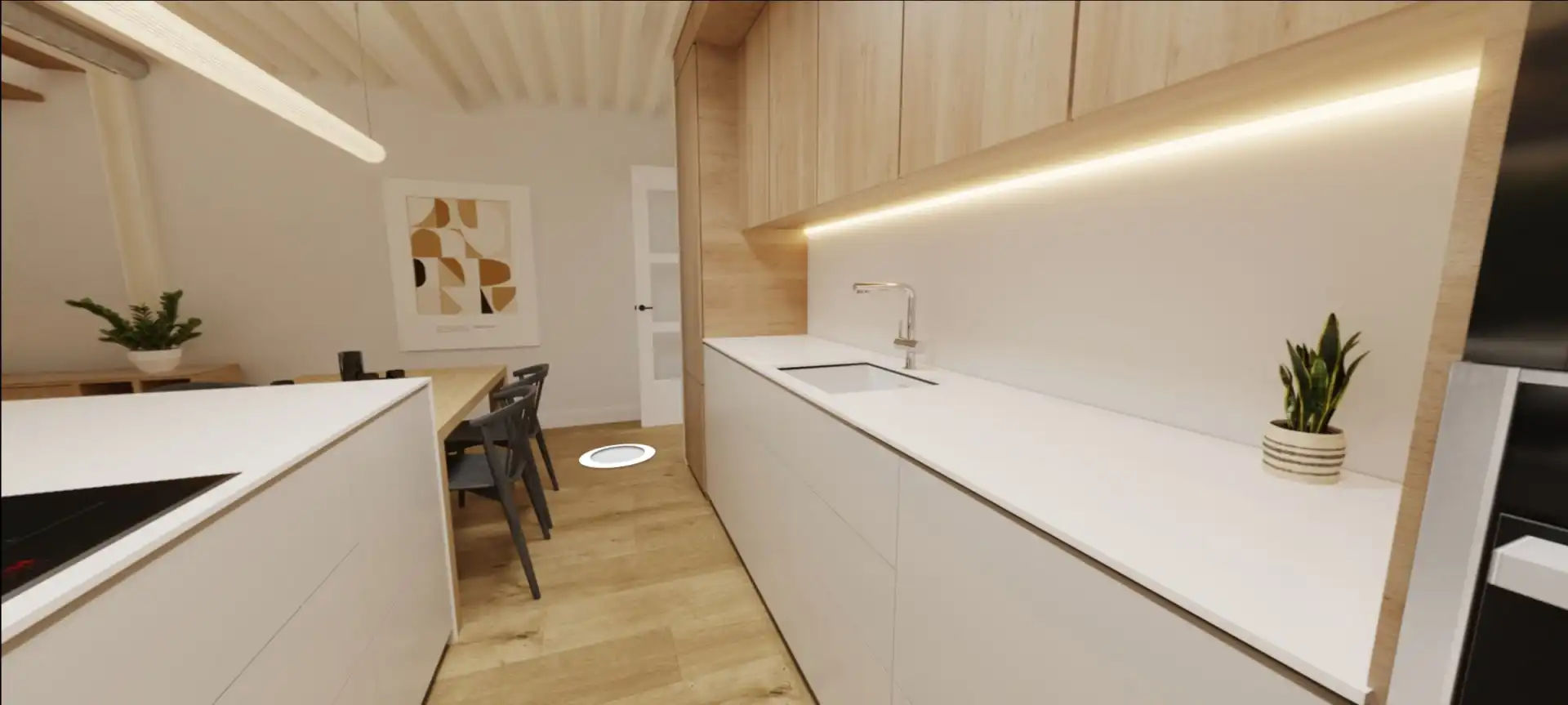 Cocina de Casa adosada en venta en Rubí con Calefacción y Terraza
