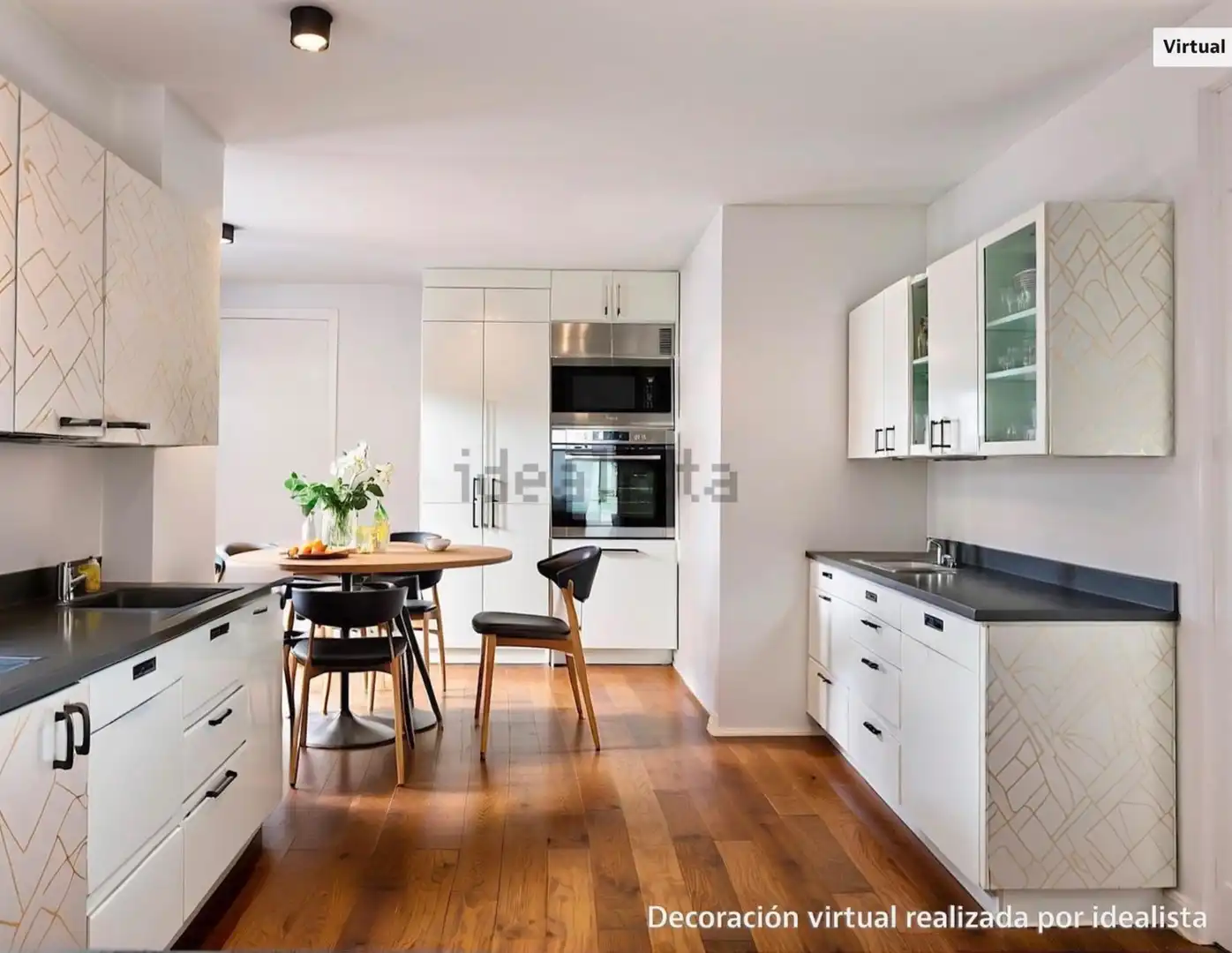 Kitchen of Flat for sale in Madrid  with Air Conditioner, Heating and Parquet flooring