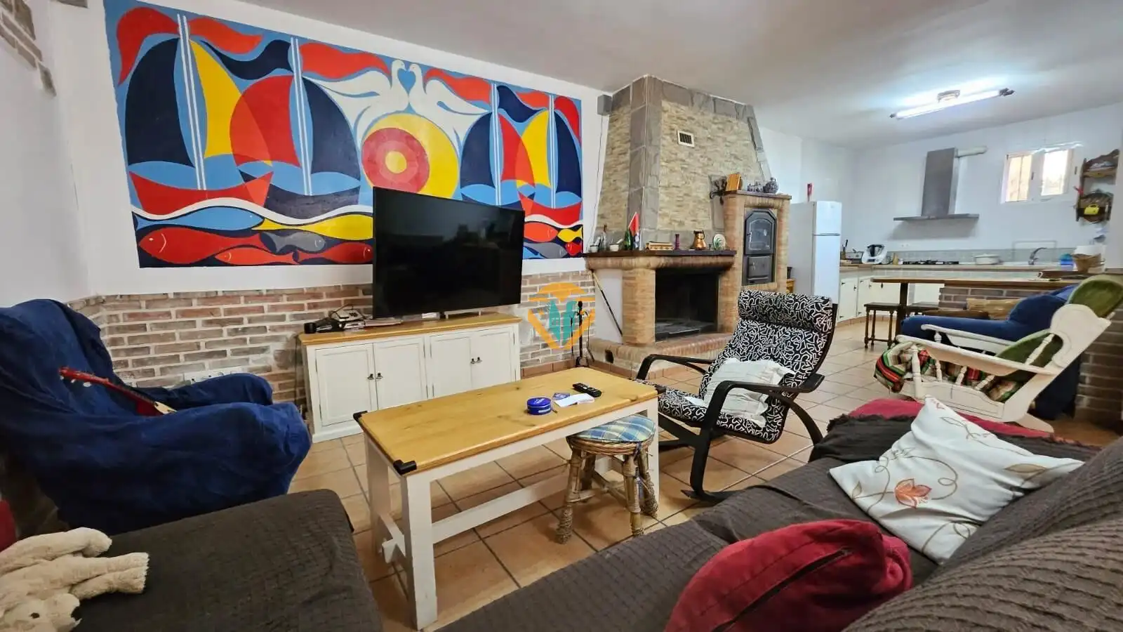 Sala d'estar de Casa o xalet en venda en Finestrat amb Calefacció, Jardí privat i Terrassa