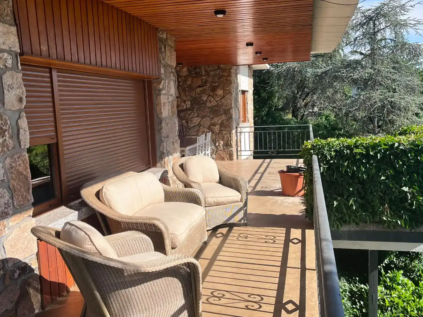 Terraza de Casa o chalet en venta en Galapagar con Aire acondicionado, Piscina y Balcón