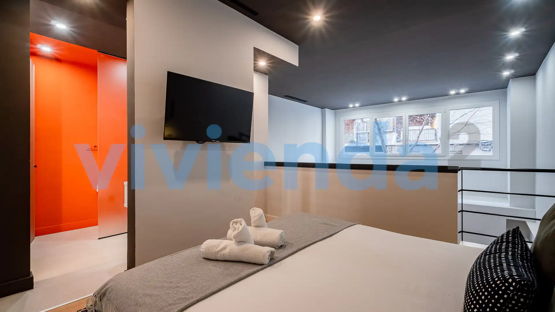 Schlafzimmer von Wohnung zum Verkauf in  Madrid Capital mit Klimaanlage, Heizung und Möbliert