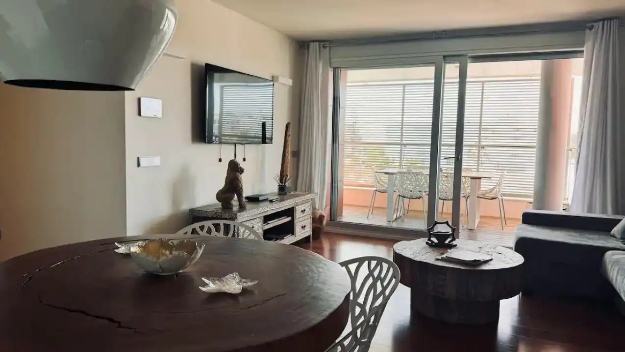 Wohnzimmer von Wohnung zum Verkauf in Eivissa mit Klimaanlage, Parkett und Terrasse