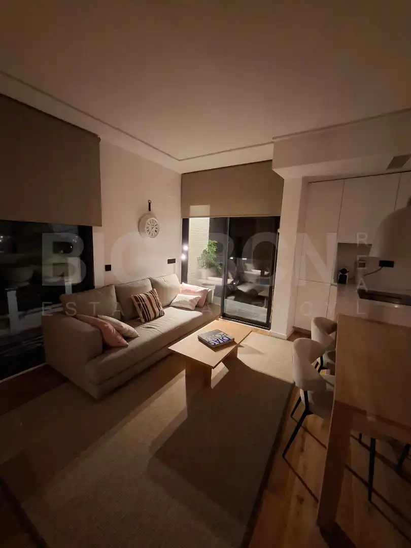 Sala d'estar de Casa adosada de lloguer en Esplugues de Llobregat amb Aire condicionat, Calefacció i Parquet