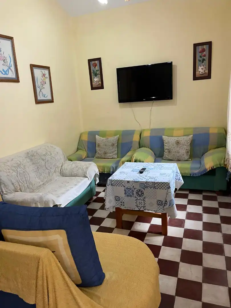 Wohnzimmer von Country house zur Miete in Riogordo mit Privatgarten, Schwimmbad und Möbliert