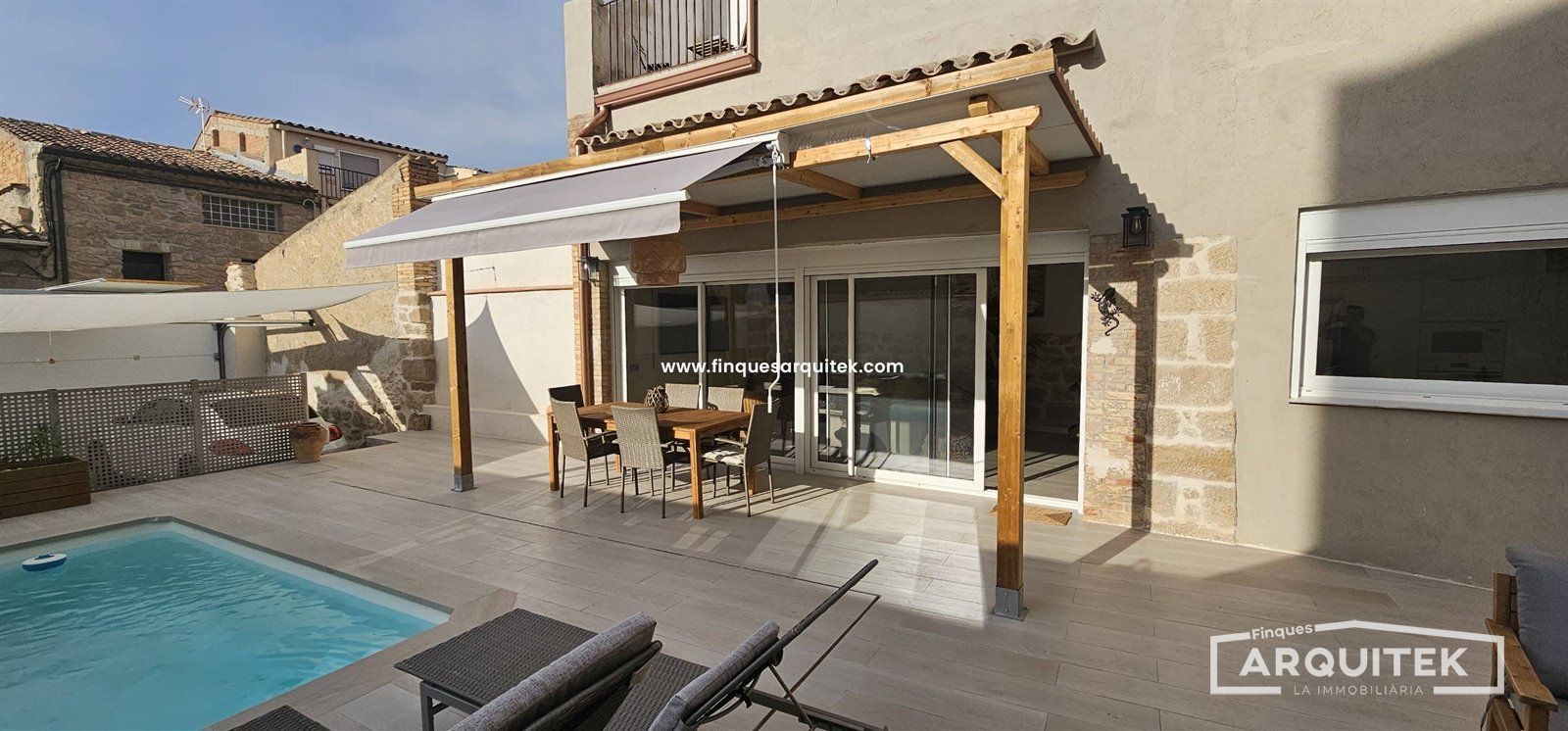 Terrassa de Casa o xalet en venda en Puigverd de Lleida amb Aire condicionat, Terrassa i Piscina