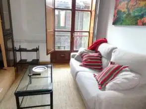 Living room of Flat for rent in Gijón   with Heating, Parquet flooring and Furnished