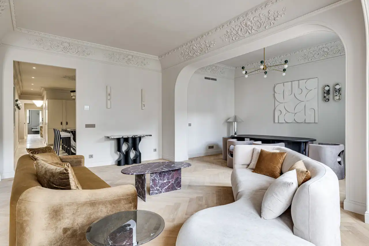 Wohnzimmer von Wohnungen zum Verkauf in Barcelona mit Klimaanlage, Heizung und Parkett