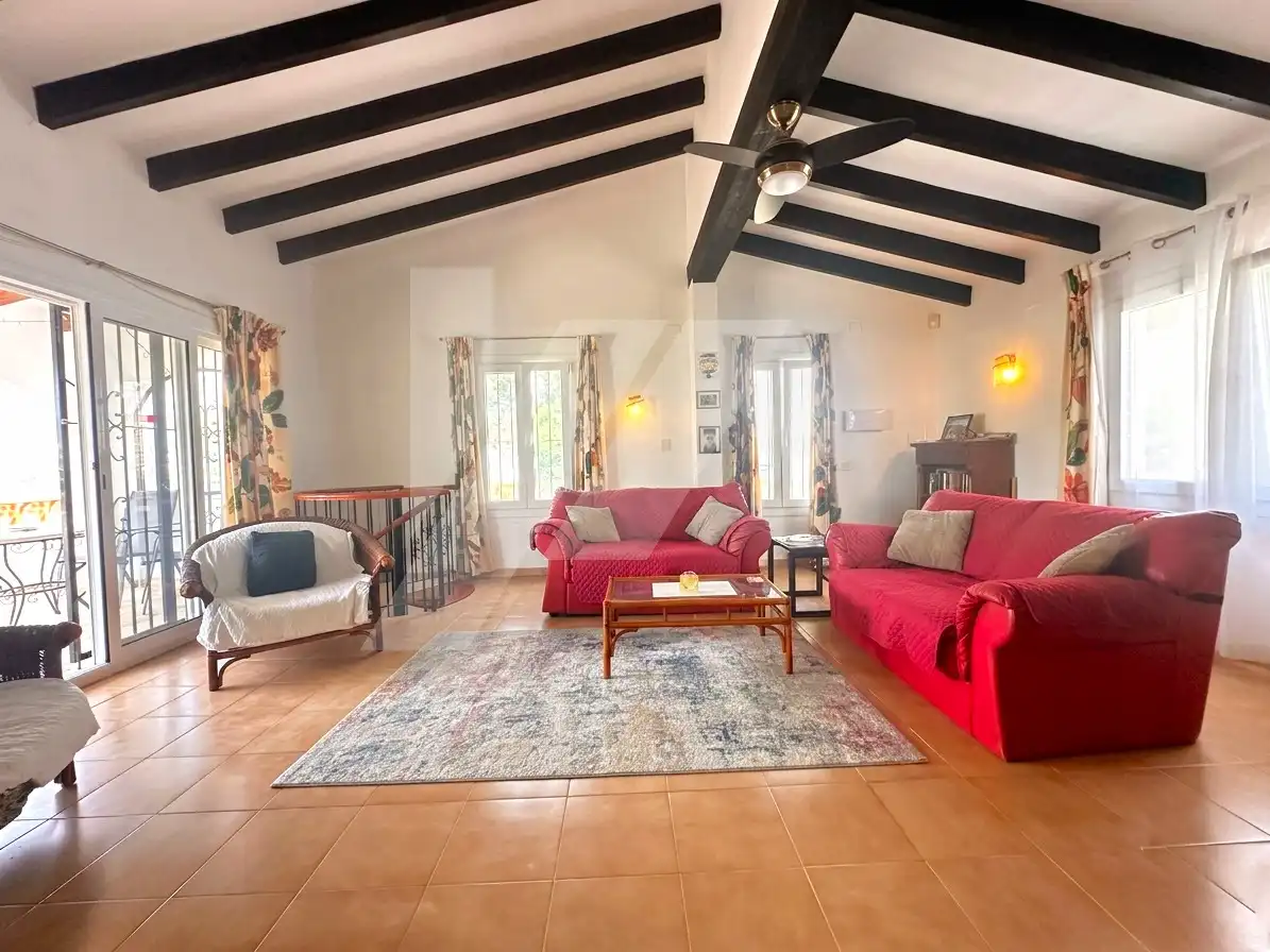 Sala de estar de Casa o chalet en venta en Moraira con Calefacción, Jardín privado y Terraza