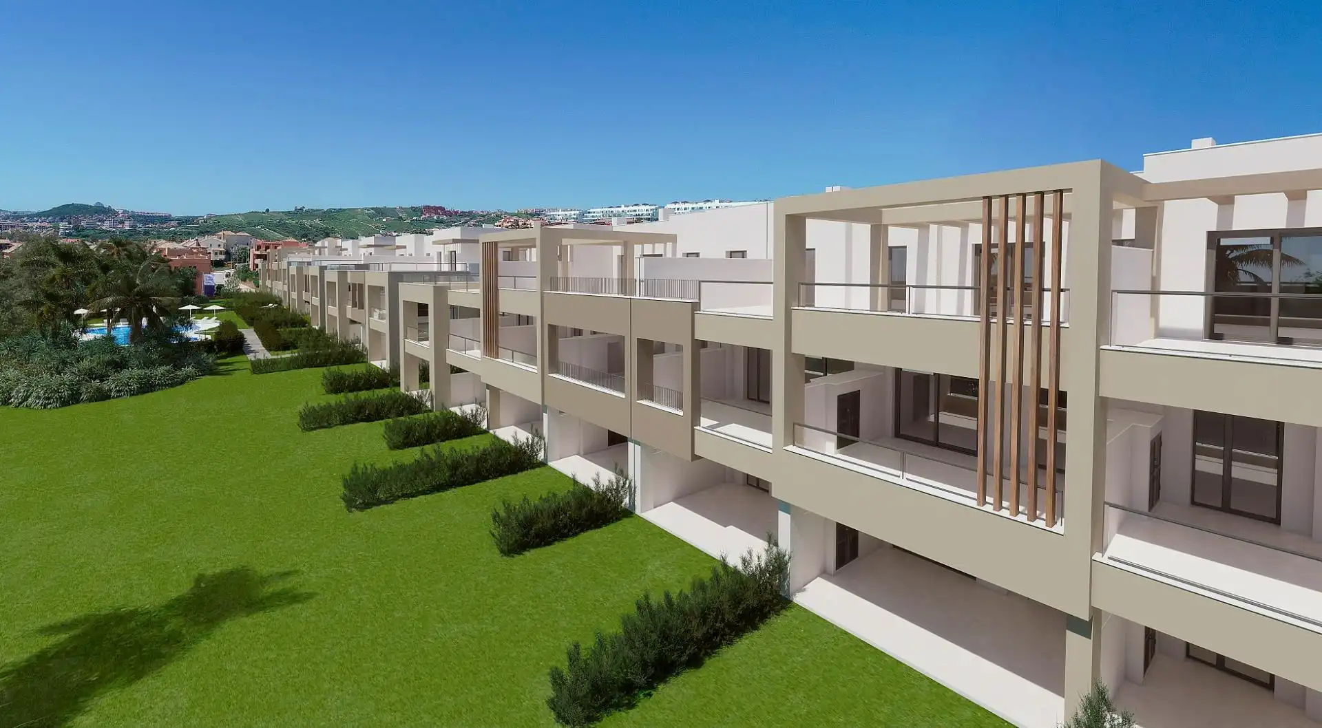 Vista exterior de Àtic en venda en Casares amb Jardí privat, Terrassa i Piscina comunitària