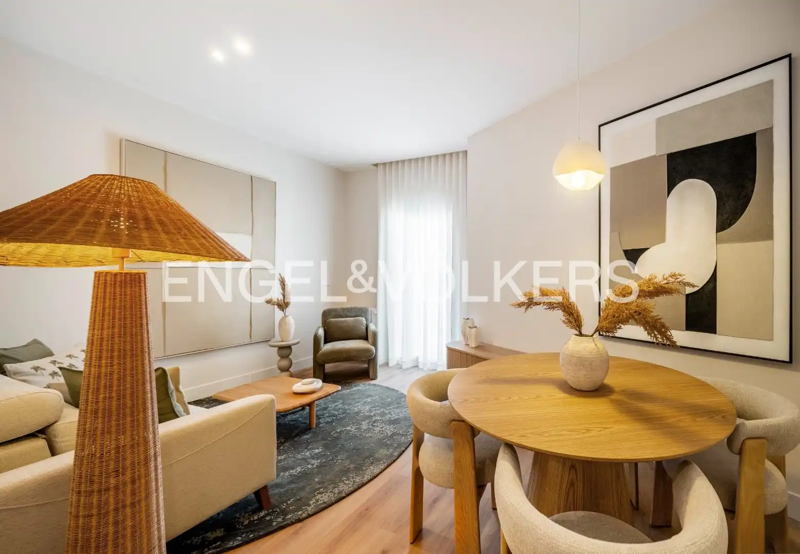Wohnzimmer von Wohnung zur Miete in Madrid mit Klimaanlage, Heizung und Terrasse